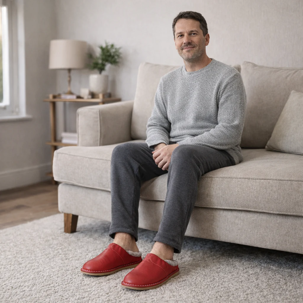 Sandales en cuir imperméables pour hommes – confortables et chaudes - Image 6