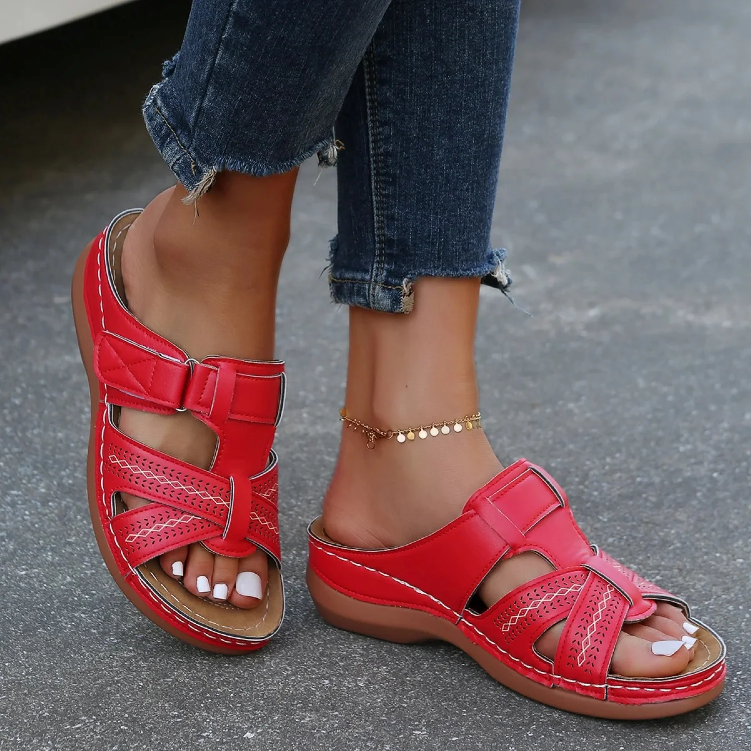 Sandales orthopédiques en cuir pour femmes | Confort - Image 3