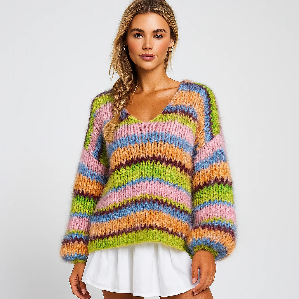 Stilla - Cardigan Douillet Multicolore - Confort Doux - Style Élégant & Chaleureux - Image 3