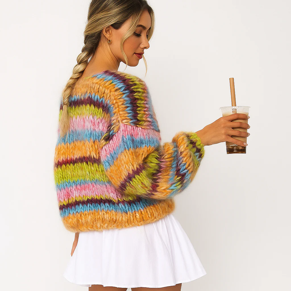 Stilla - Cardigan Douillet Multicolore - Confort Doux - Style Élégant & Chaleureux - Image 4