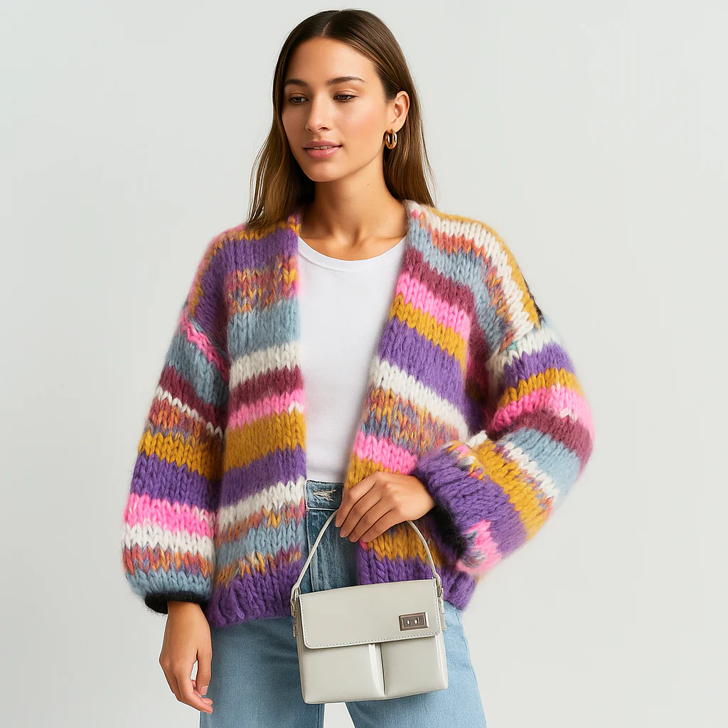 Stilla - Cardigan Douillet Multicolore - Confort Doux - Style Élégant & Chaleureux - Image 5