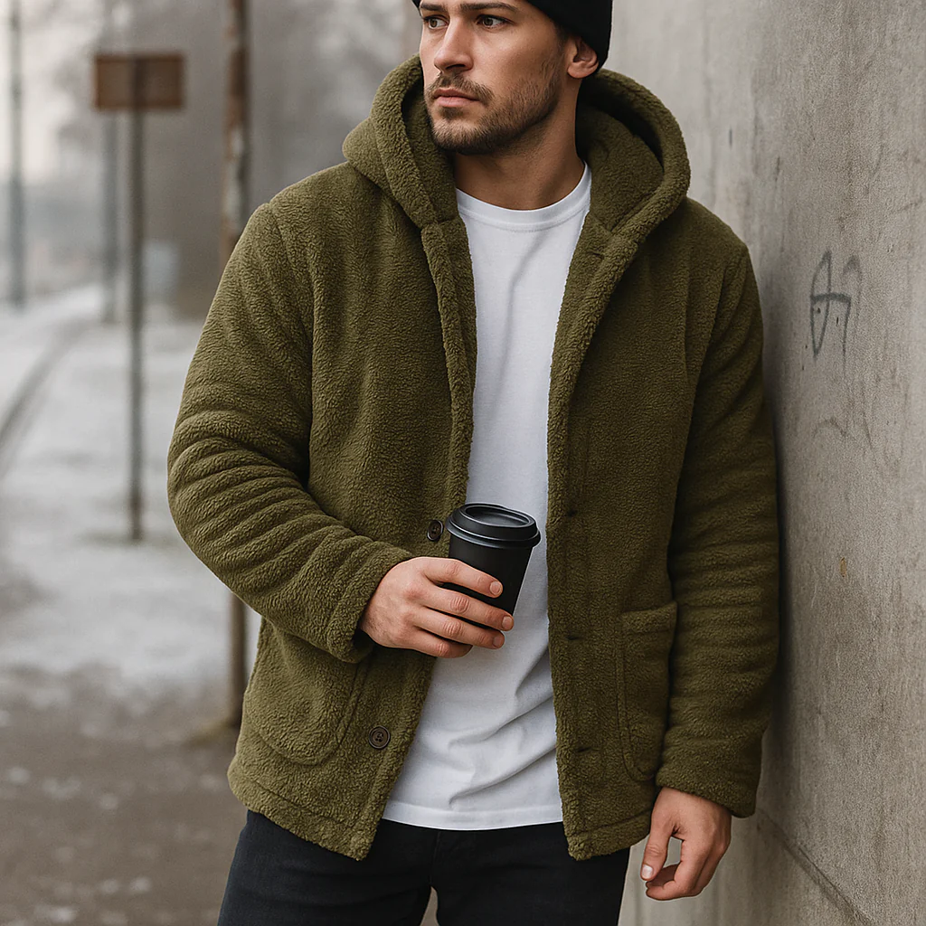 Sweat à capuche polaire homme - Chaud - Doux - Confortable - Image 3
