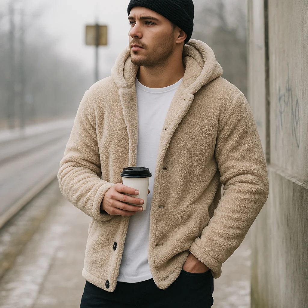 Sweat à capuche polaire homme - Chaud - Doux - Confortable - Image 4