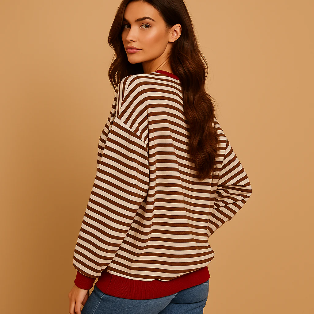 Sweat-shirt Rayé Oversize – Confort & Style Casual - Image 10