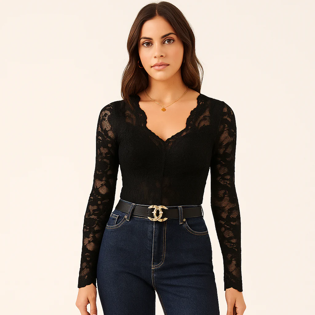 Top femme en dentelle élégante - Image 2