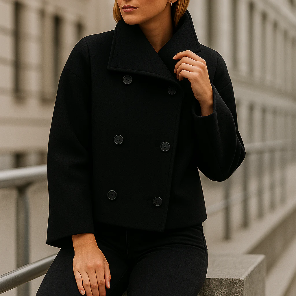Valery – Veste Courte Élégante à Double Boutonnage - Image 4