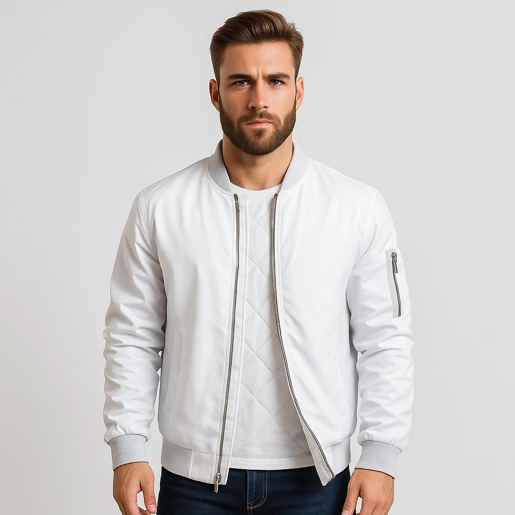 Veste bomber Elias slim - Fermeture éclair - Modèle homme élégant - Image 3