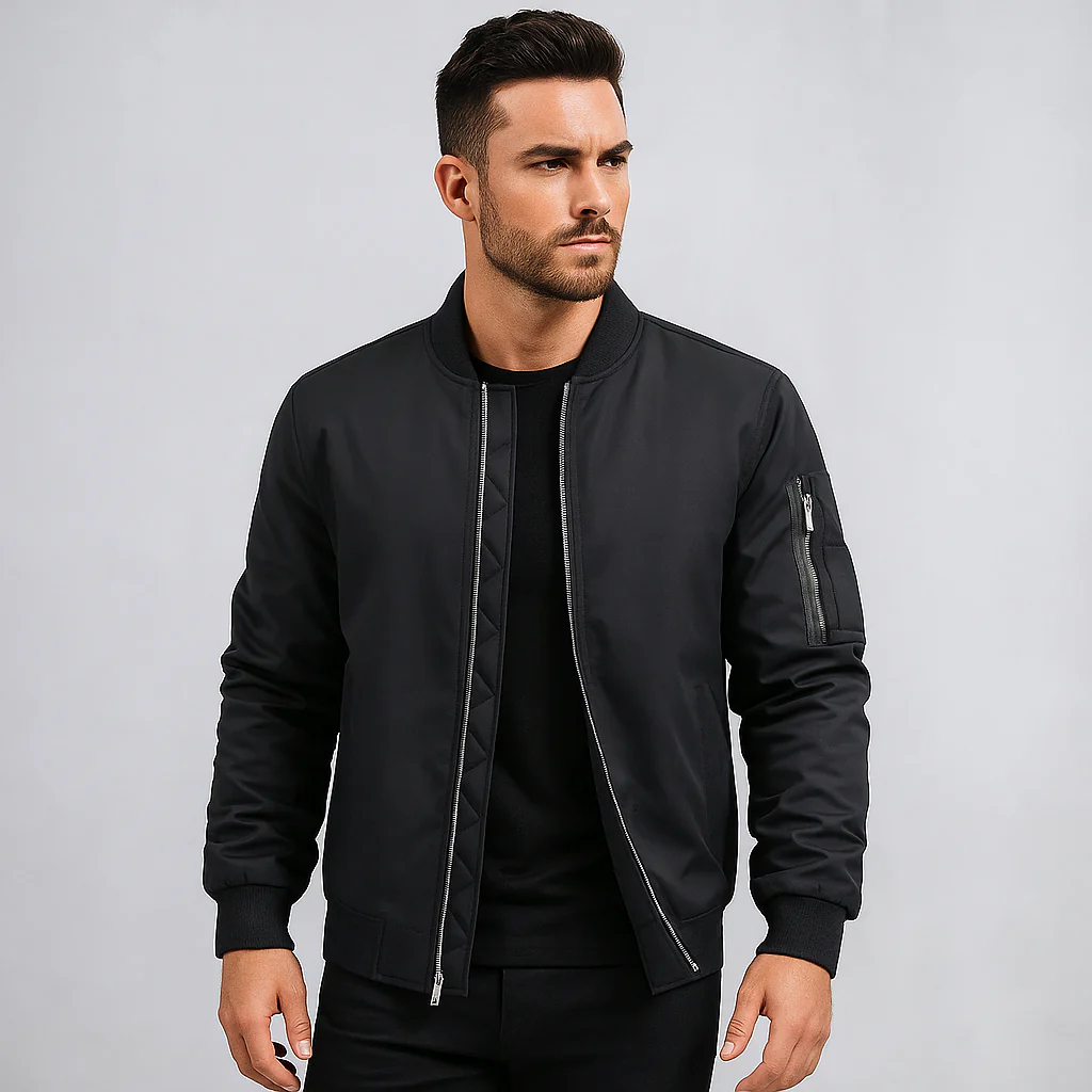 Veste bomber Elias slim - Fermeture éclair - Modèle homme élégant - Image 4