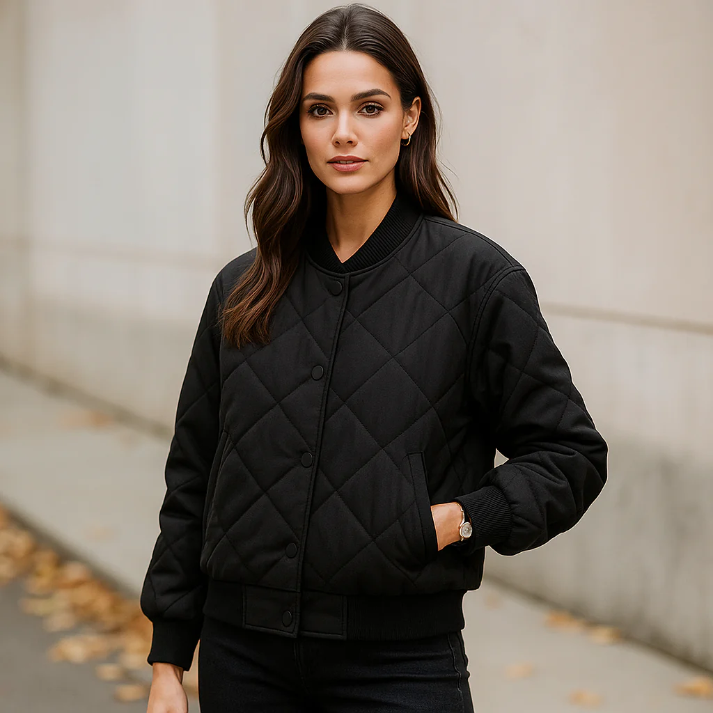 Veste Bomber Matelassée Élégance – Confort Thermique pour Femmes