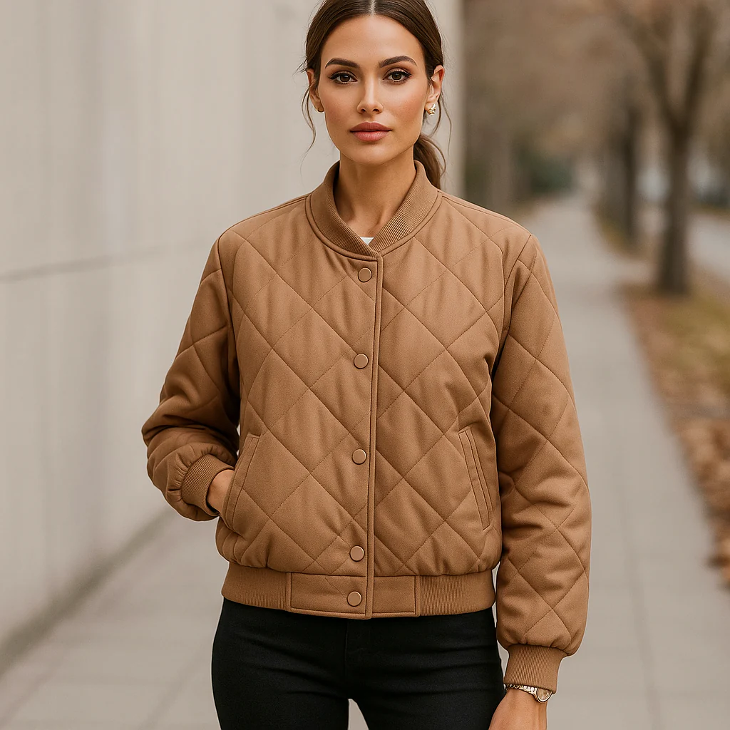Veste Bomber Matelassée Élégance – Confort Thermique pour Femmes - Image 4