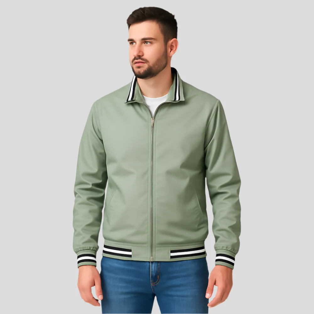 Veste bomber pour hommes - détails rayés - confort stylé - Image 5