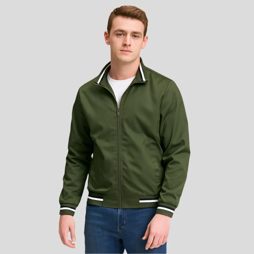 Veste bomber pour hommes - détails rayés - confort stylé - Image 6