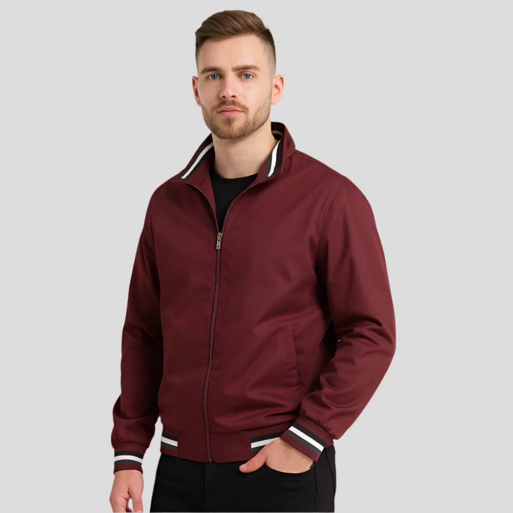 Veste bomber pour hommes - détails rayés - confort stylé - Image 8