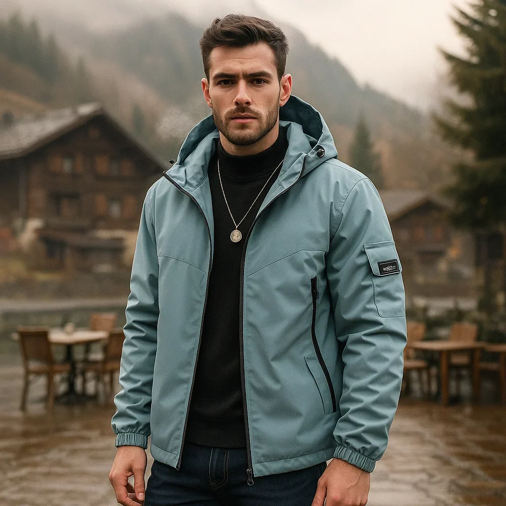 Veste de ski pour homme imperméable avec capuche - Image 4