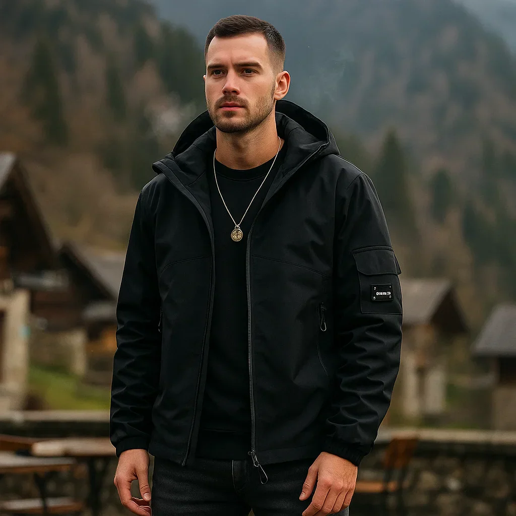 Veste de ski pour homme imperméable avec capuche - Image 5