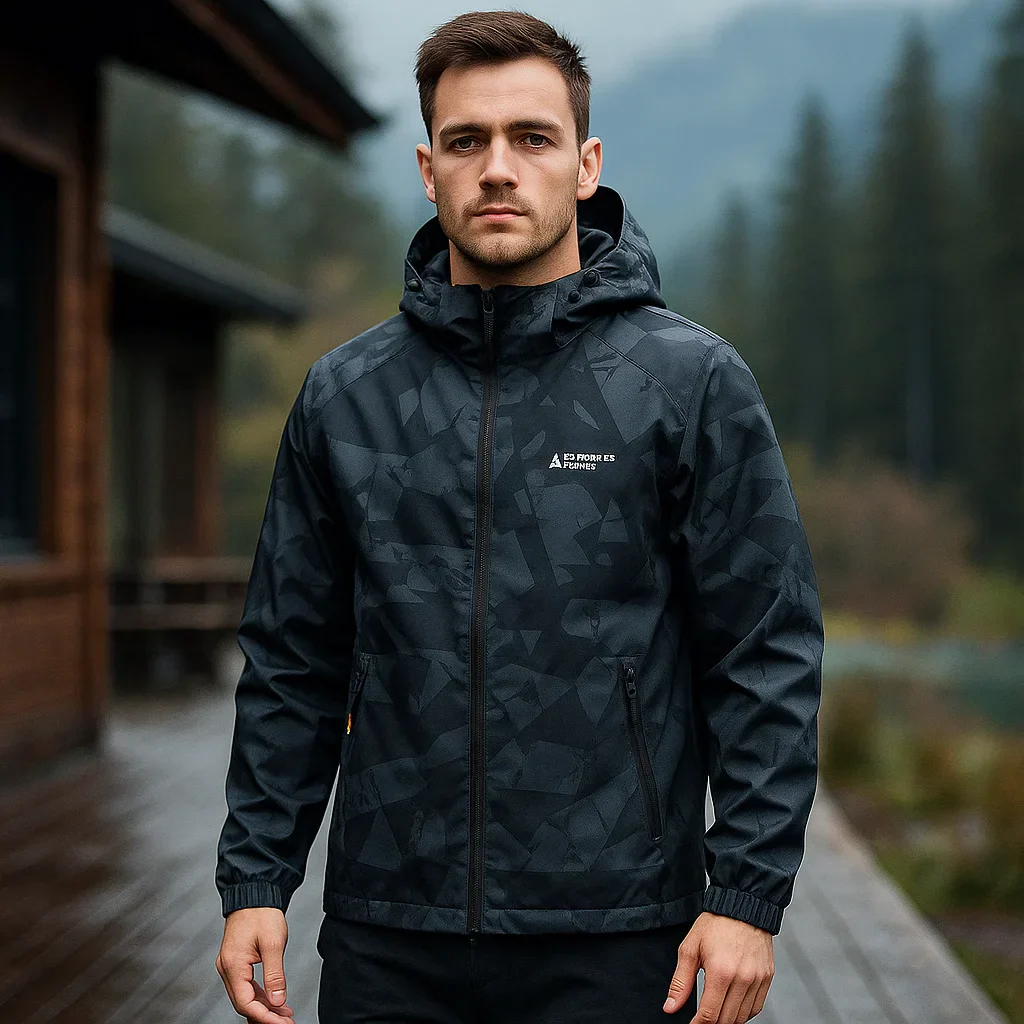 Veste de ski pour homme imperméable avec capuche moderne - Image 3