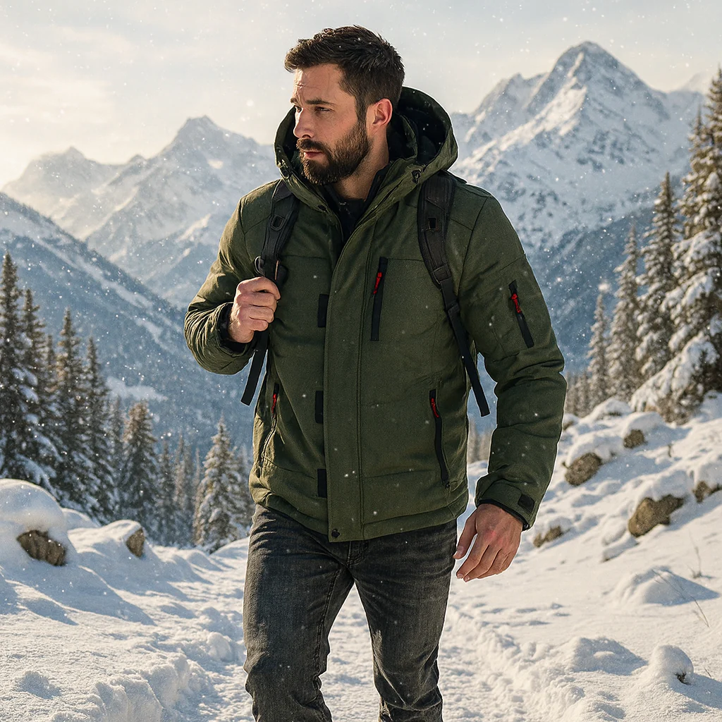 Veste de ski thermique pour homme, hivernale et coupe-vent - Image 5