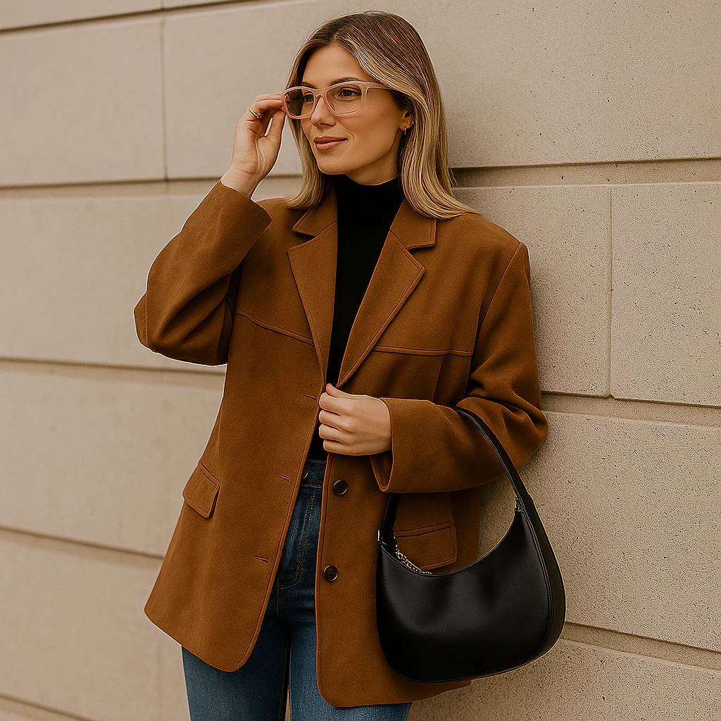 Veste femme oversize en suédine - Image 4