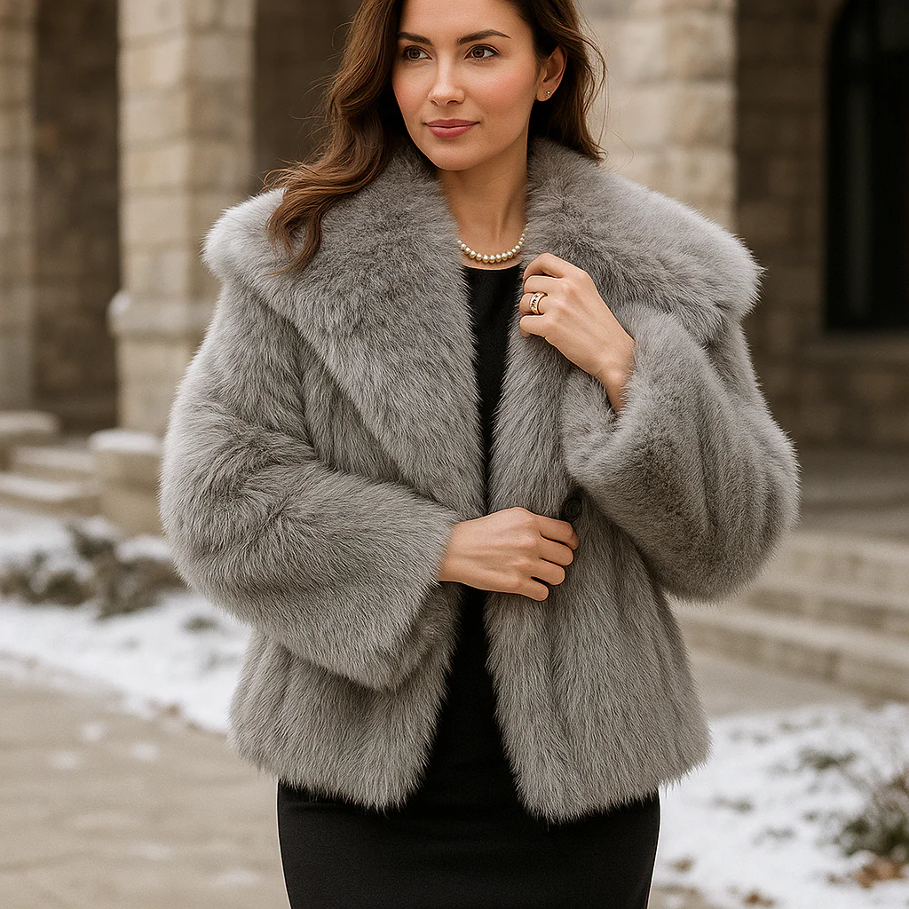 Veste en Fourrure Élégante pour Femme – Chaleur & Raffinement - Image 6