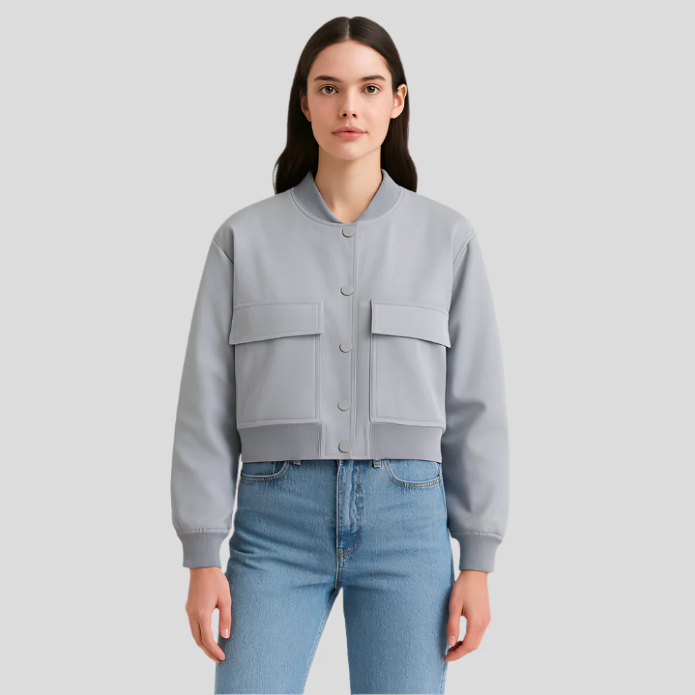 Veste pilote beige douce pour femmes - Style décontracté et confortable - Image 7