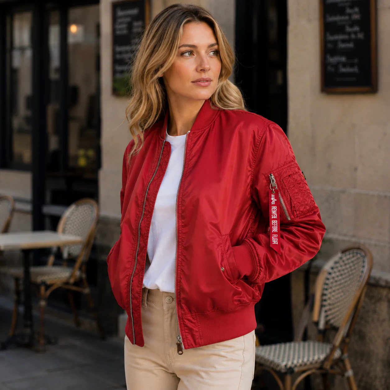 Veste Pilote MA-1 Femme – Style & Confort Intemporel - Image 3