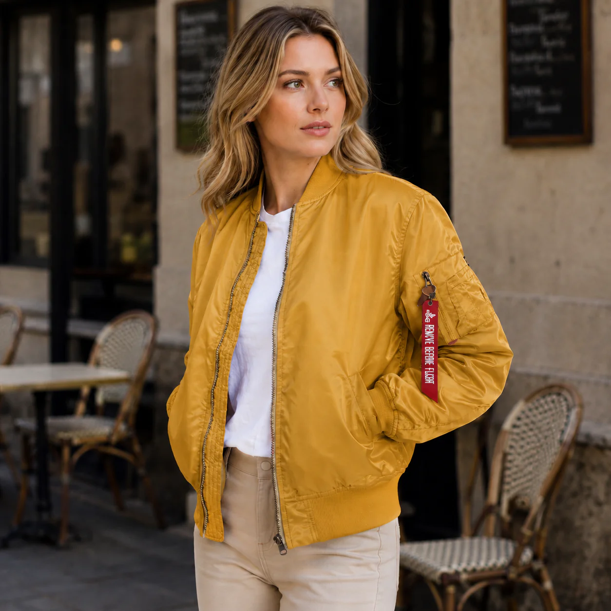 Veste Pilote MA-1 Femme – Style & Confort Intemporel - Image 9