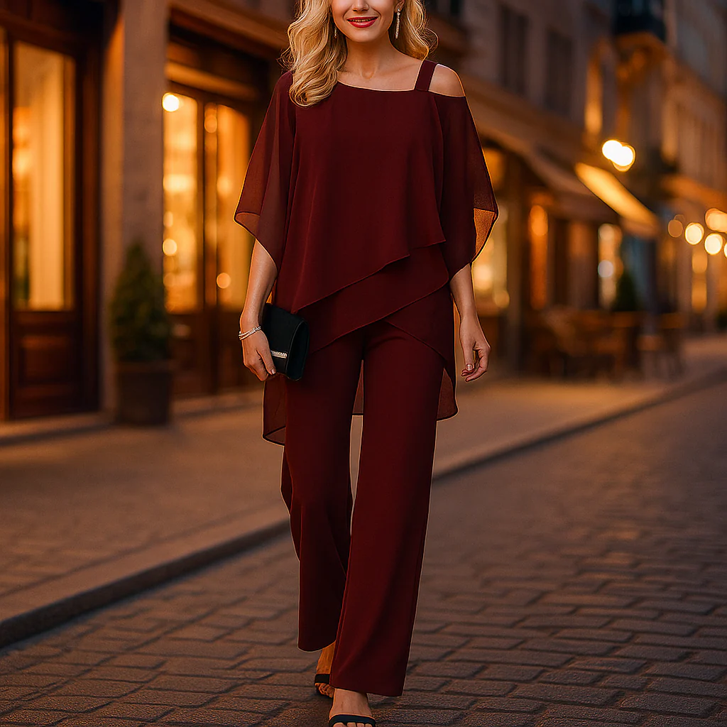 Parisfemme - Combinaison Deux Pièces - Épaules Dégagées - Femme Élégante - Image 3