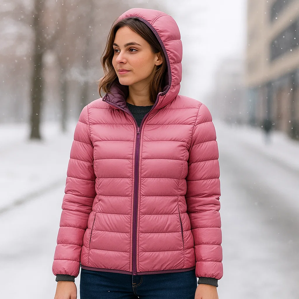 Parisfemme Doudoune Réversible Femme - 2-en-1 - Chaude - Légère - Hiver - Image 6