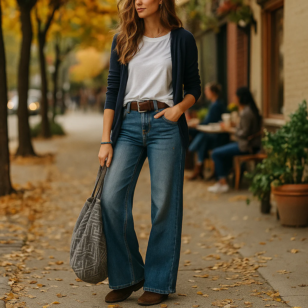Parisfemme - Pantalon Jean Élégant - Femme - Image 2