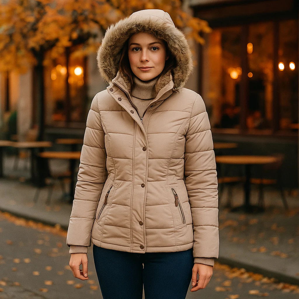 Parisfemme Wolff - Veste d'hiver femme - chaude - fourrure - doublée - Image 4