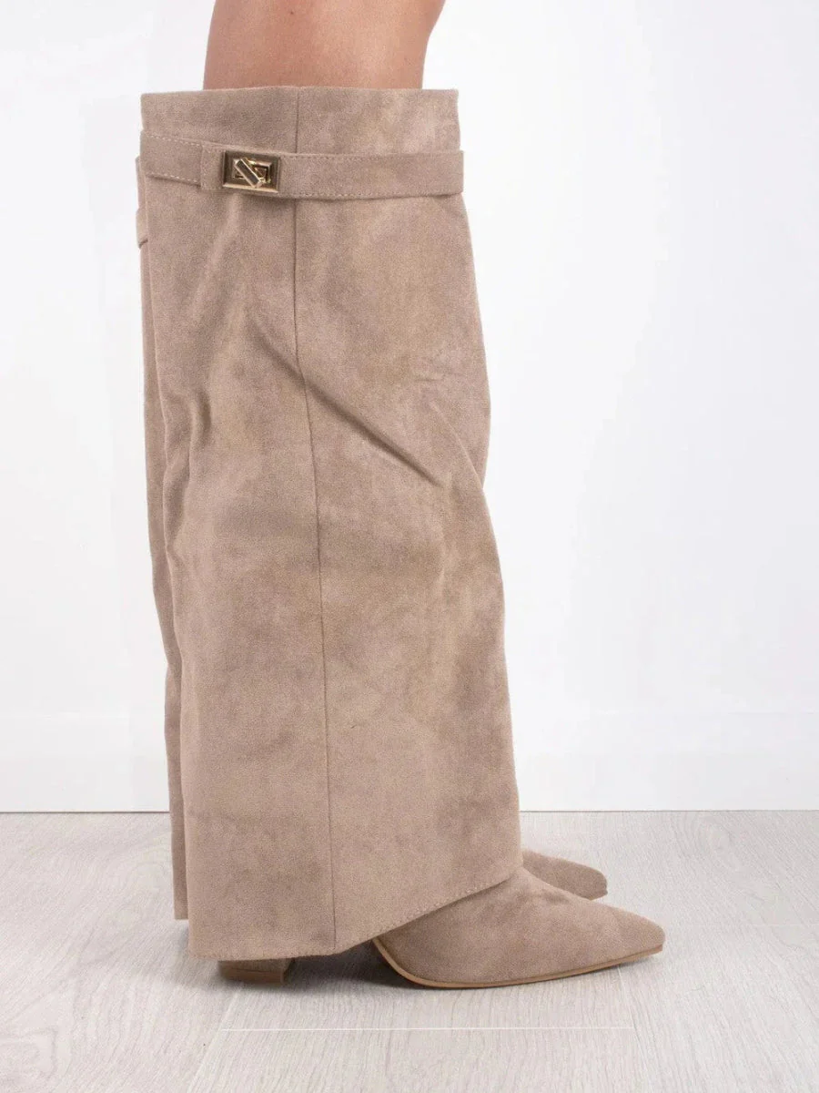 Bottes Femme Cuir | Montantes, Boucle | Suède Élégante - Image 8