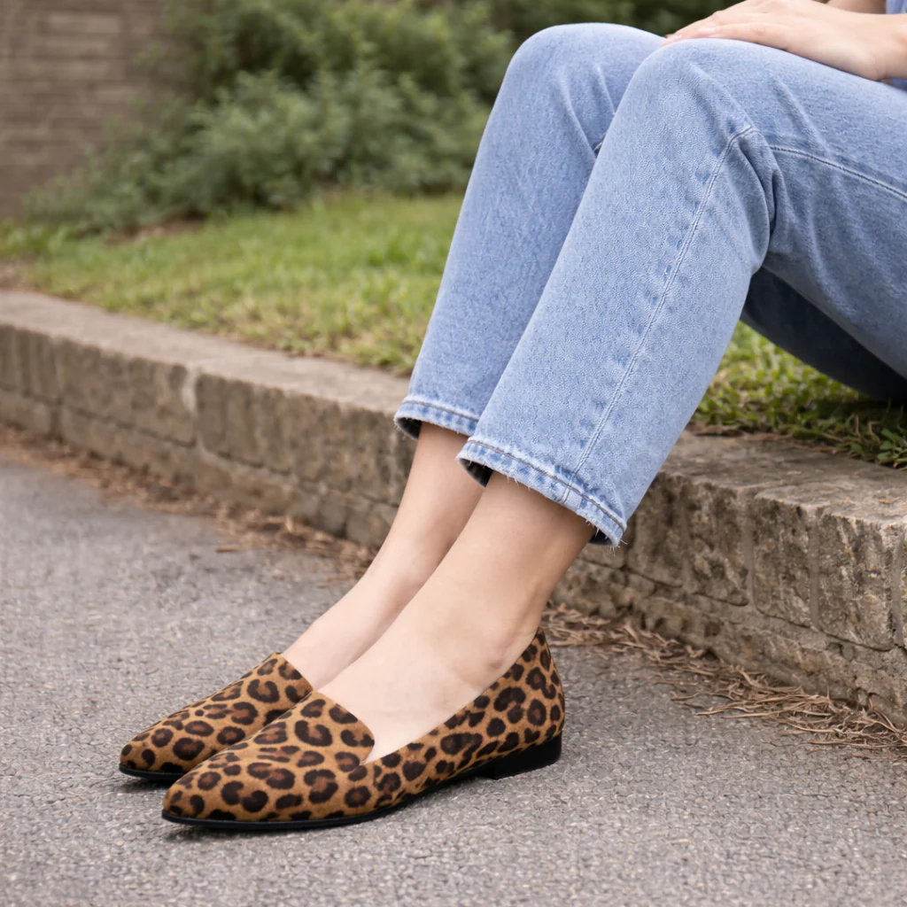 Ballerines Femme | Imprimé Léopard, Bout Pointu | Slip-On Confortable - Image 3