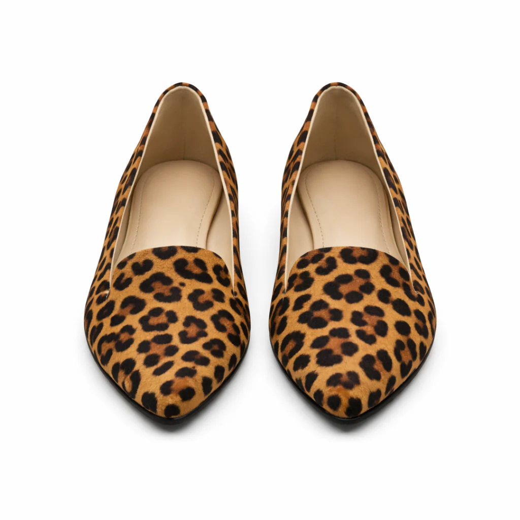 Ballerines Femme | Imprimé Léopard, Bout Pointu | Slip-On Confortable - Image 4