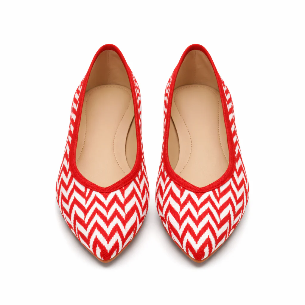 Ballerines pour Femmes | Motif Zigzag, Semelle Souple | Confort Quotidien - Image 6