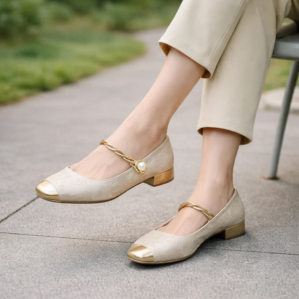 Ballerines Mary Jane pour femmes | Talon bas | Bout carré, chaussures de confort - Image 3