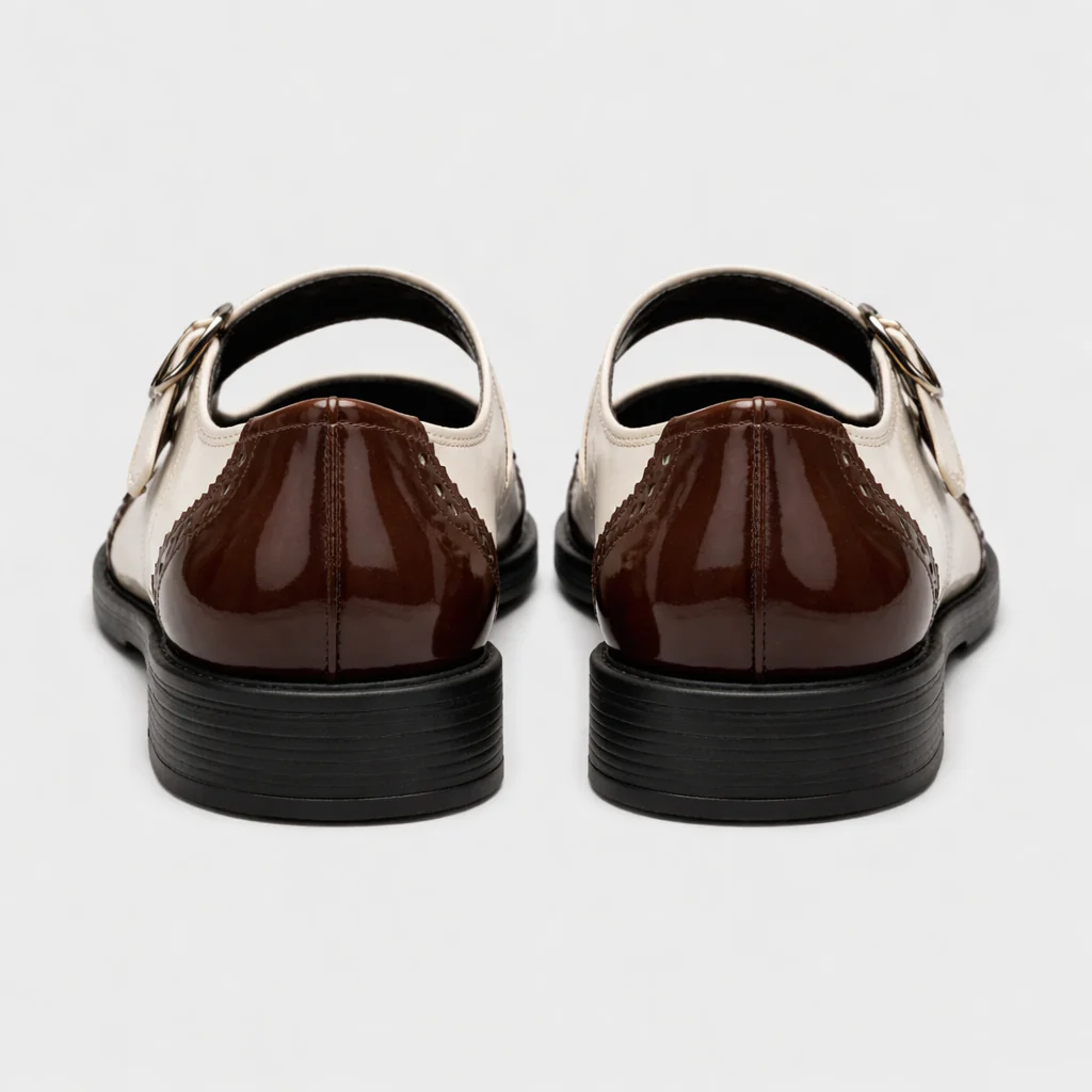 Chaussures Mary Jane pour femmes | Bicolore | Bride ajustable, Brogue vintage - Image 6